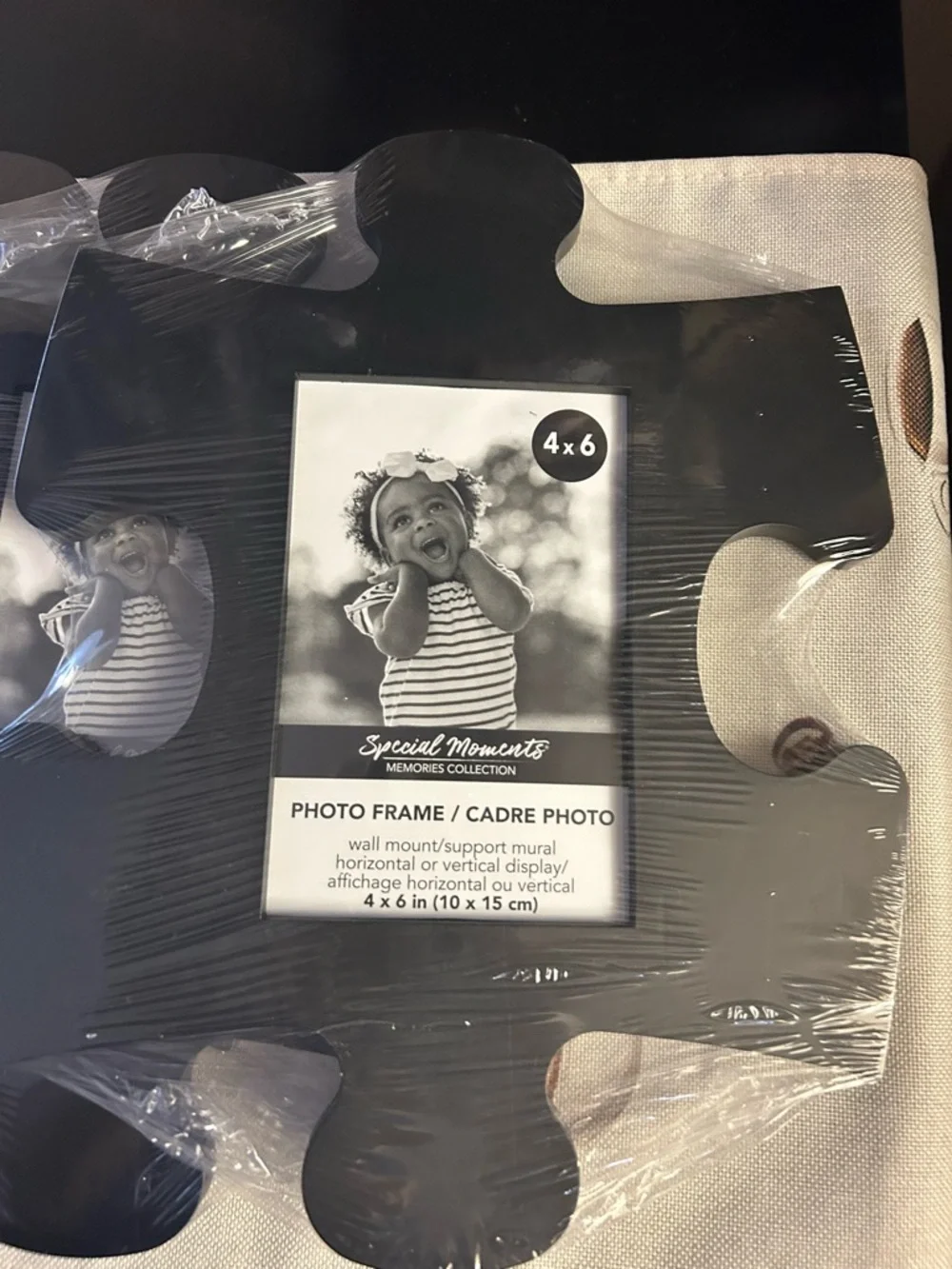 Set of 8 Black puzzle picture frames. New - Picture 2 of 3